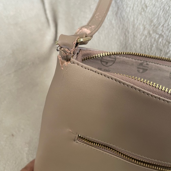 Segolene Beige Leather Purse With imperfections on the strap see pics - Picture 11 of 14